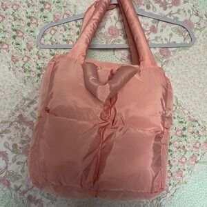 Light Pink Puffer Tote Bag